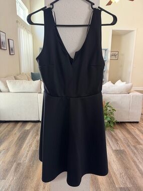 Altar'd State Black V-Neck Mini Dress